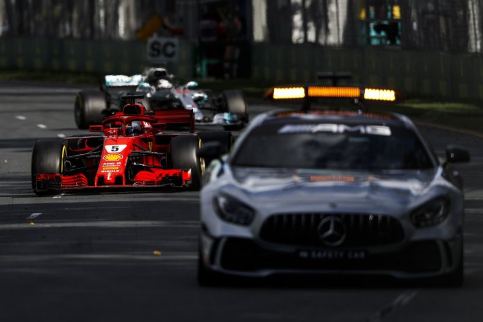 sc safety car sebastian vettel lewis hamilton