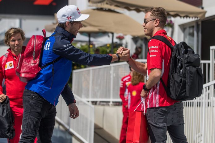 pierre gasly sebastian vettel